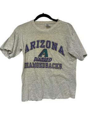 Logo 7 T-Shirt Boys Large 14-16 Heather Gray Arizona Diamondbacks Short Sleeve